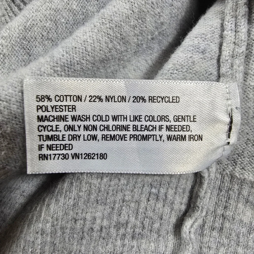 Goodfellow Mens Large Gray Polo Sweater Long Sleeve Cotton Blend Knit Casual